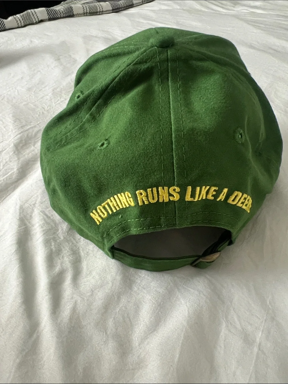 John Deere Green Hat with Yellow Logo Embroidery